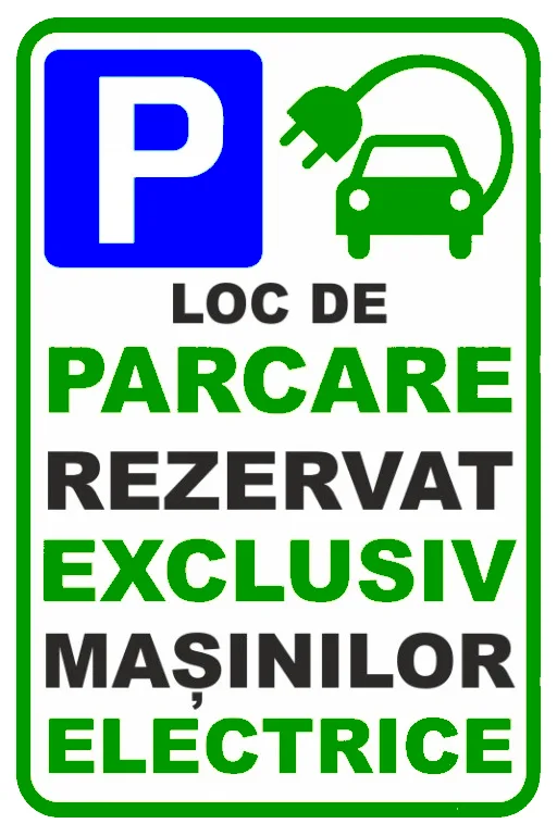 Placuta pentru parcare masinilor electrice