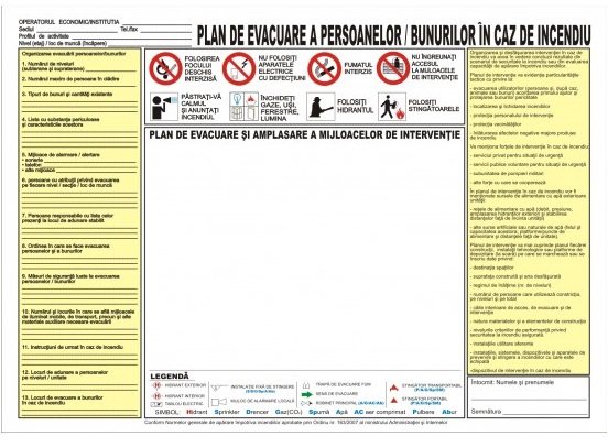 Planuri de evacuare a persoanelor si bunurilor