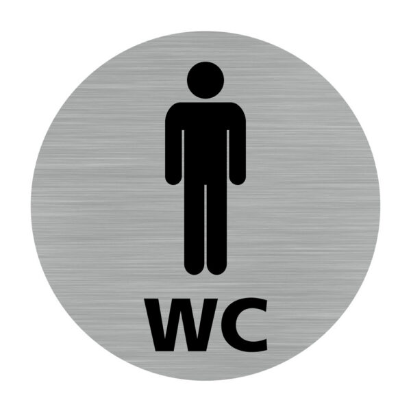 Etichete metalice din aluminiu pentru WC Bărbați - Plăcuțe durabile pentru toaletă publică