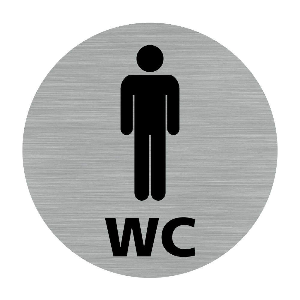 Etichete metalice din aluminiu pentru WC Bărbați - Plăcuțe durabile pentru toaletă publică