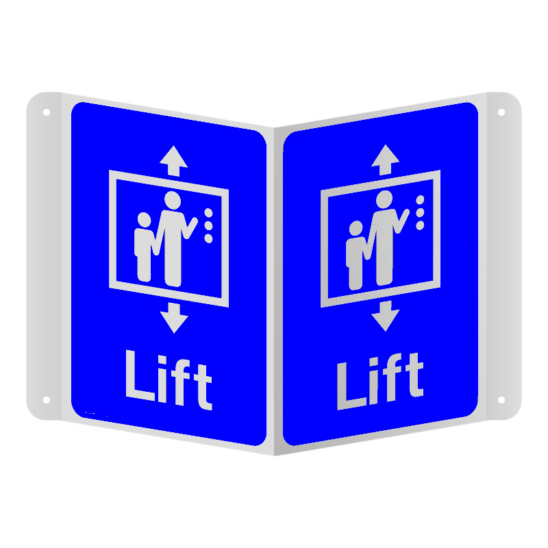 Semn cu doua imagini pentru lift