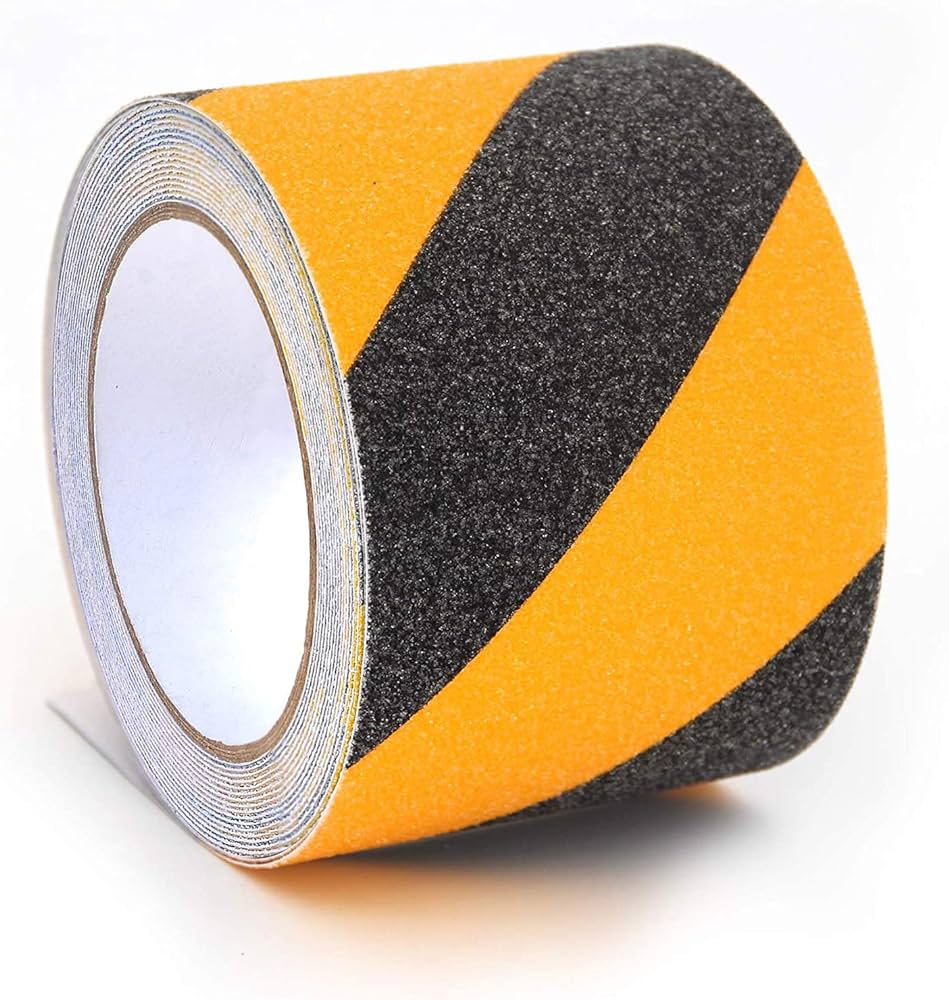 Bandă anti-alunecare pentru exterior si interior galben cu negru