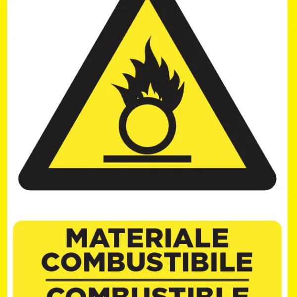 Placuta pentru materiale combustibile combustible materials