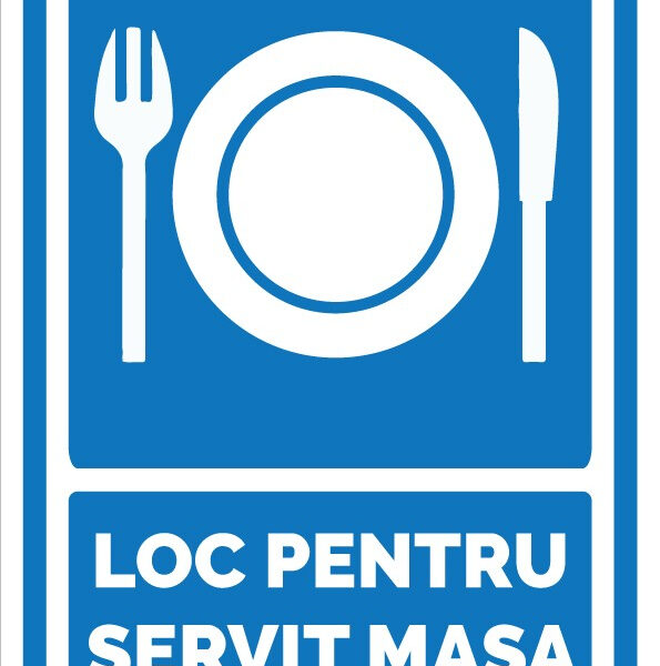 Semn pentru loc de servit masa