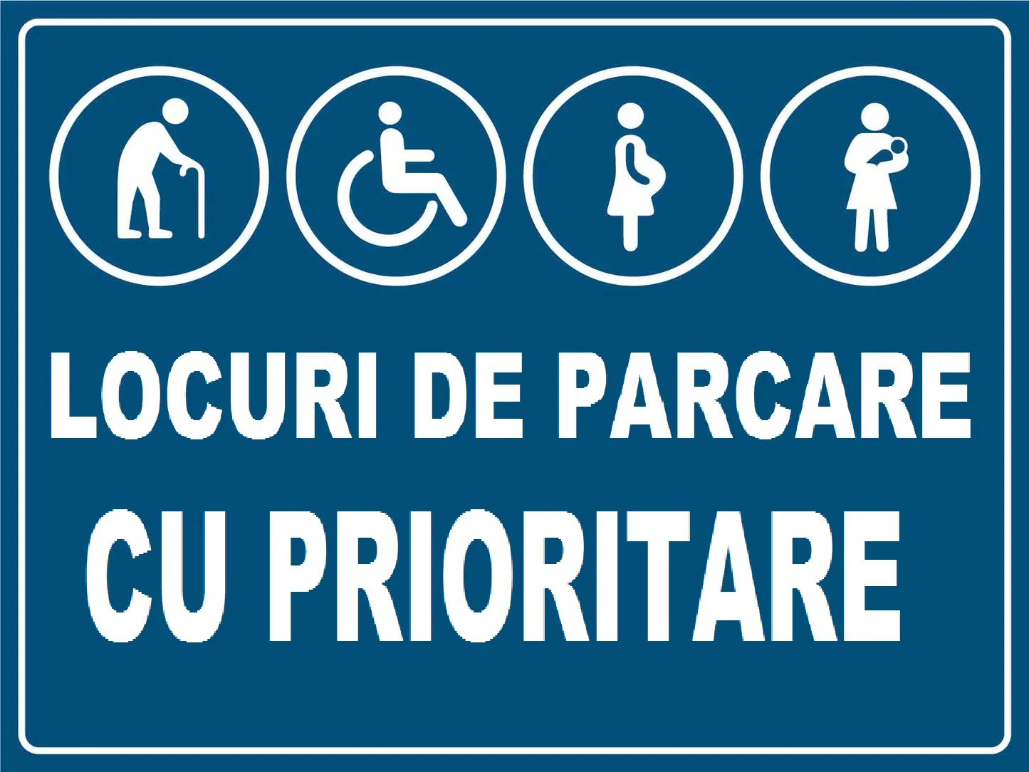 Placuta pentru locuri de parcare cu prioritate