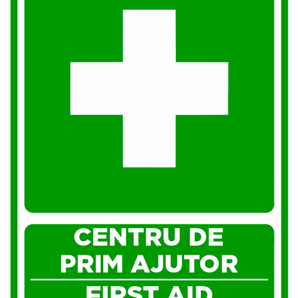 Semn centru de prim ajutor first aid centre