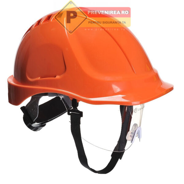 Cască Profesională Portocalie pentru Lucrări cu Instalații Electrice