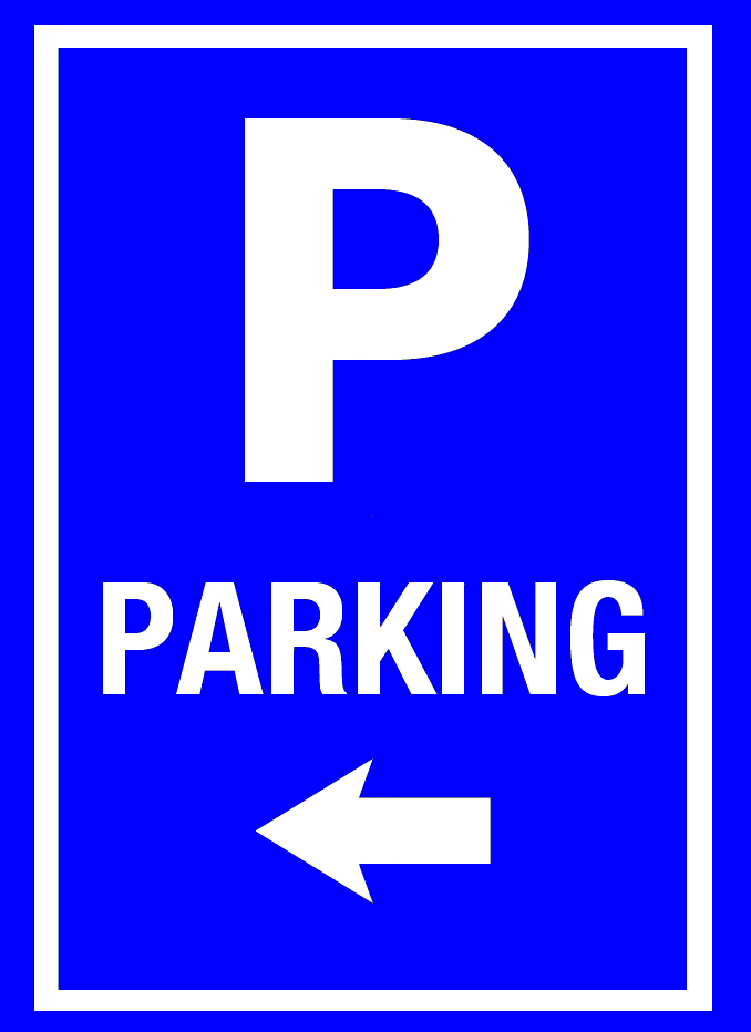 Parking With Left Arrow Sign