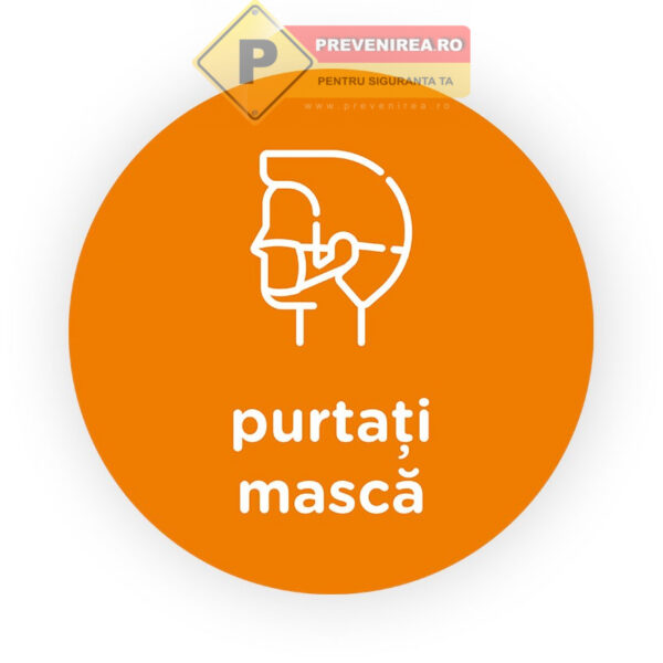 Semn portocaliu purtati masca