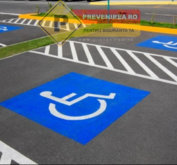 Marcaje pentru locuri de parcari persoane cu dizabilitati