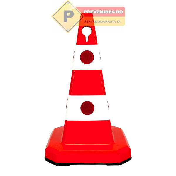 Con de Trafic cu Greutate din Plastic - Ideal pentru Siguranță Rutieră și Semnalizare santier