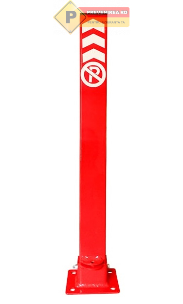 Stalp rosu de protectie pentru parcare