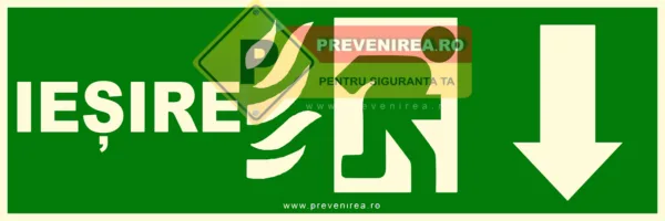 Semne fotoluminiscente pentru uși de evacuare - ghidaj clar în caz de urgență