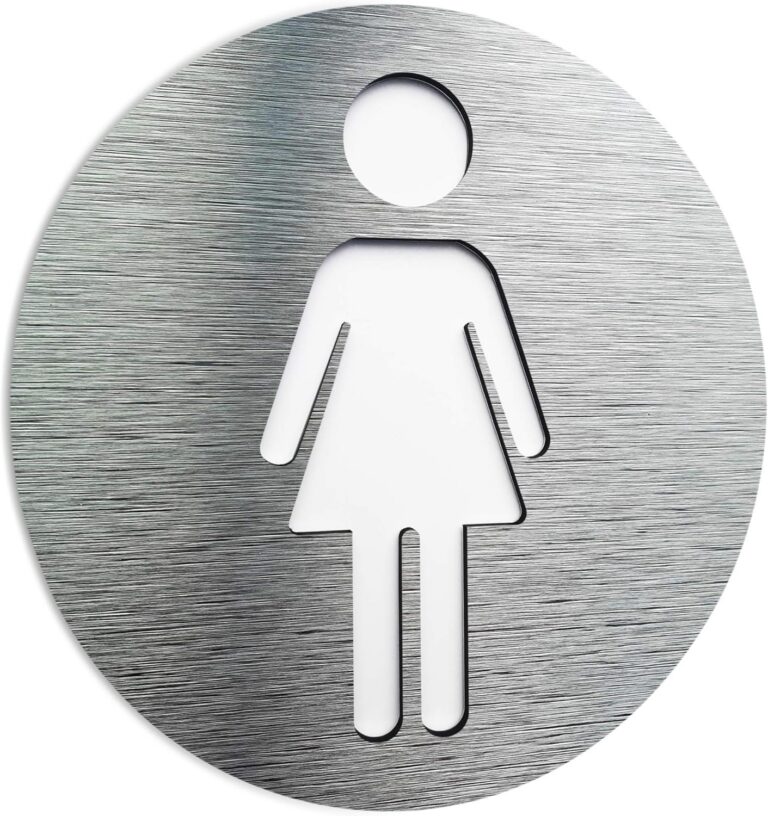 Semn din aluminiu pentru toaletă femei pentru baie