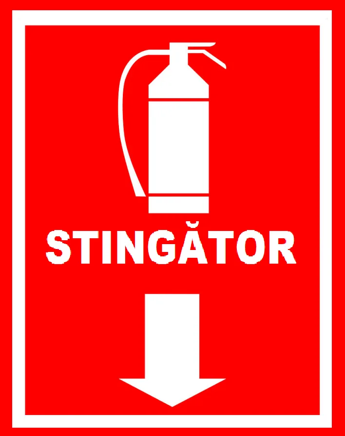 Placuta stingator cu sageata in jos