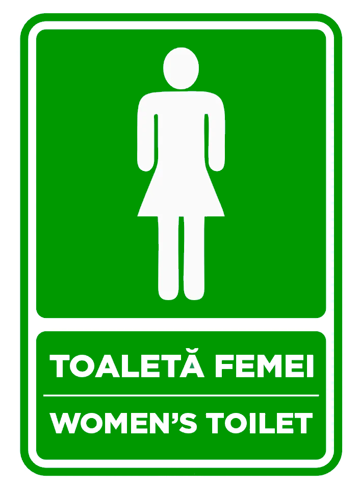 Semn pentru toaleta femei women's toilet