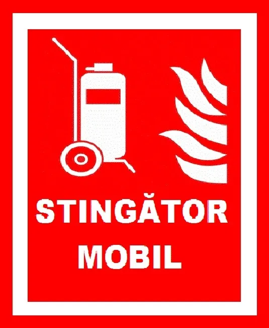 Placuta pentru stingator mobil