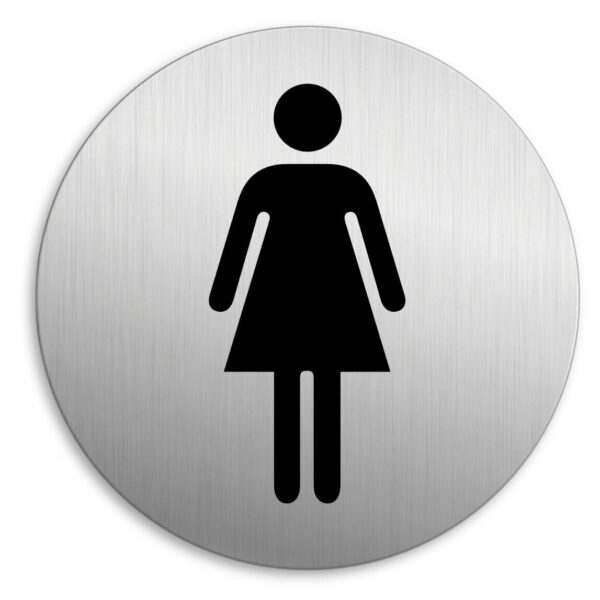 Semn toaletă pentru femei din aluminiu