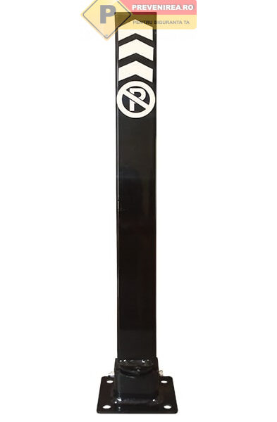 Stalp negru de protectie pentru parcare
