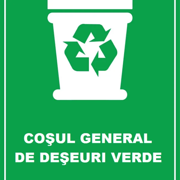 Placuta pentru cosul general de deseuri verde