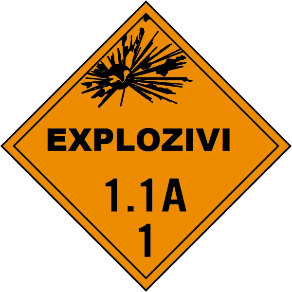 Placuta pentru explozivi clasa 1.1A
