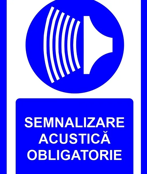 placuta pentru semnalizare acustica obligatorie