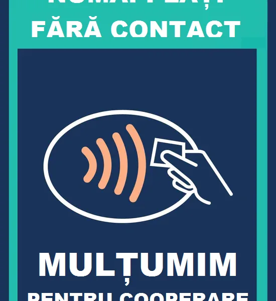 Placuta numai plati fara contact plata cu card