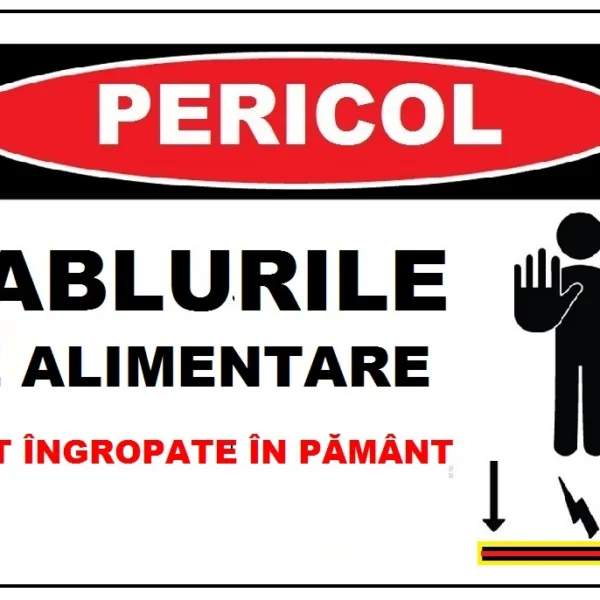 Placuta cablurile de alimentare sunt ingropate in pamant