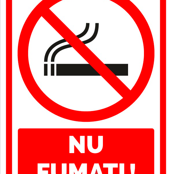 Semn de interzicere nu fumati