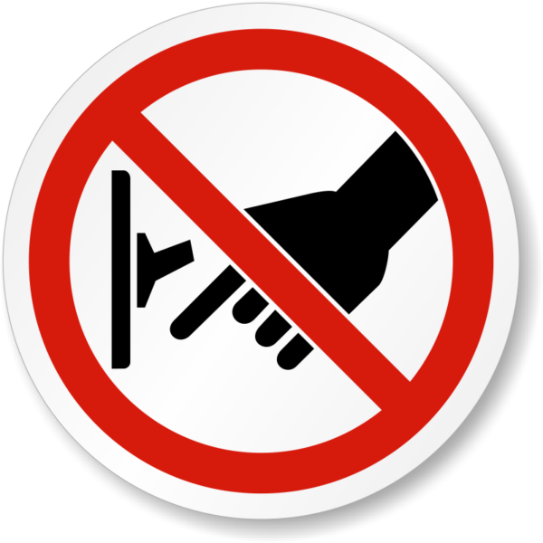 Etichetă securitate electrică - Interzisă umflarea la întrerupător