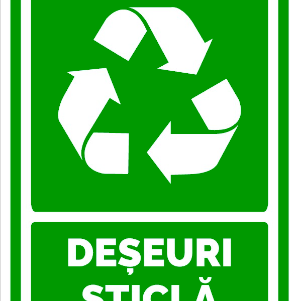 Semn pentru deseuri sticla