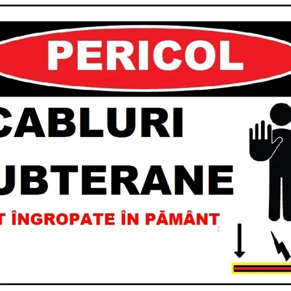 Placuta cabluri subterane sunt ingropate in pamant