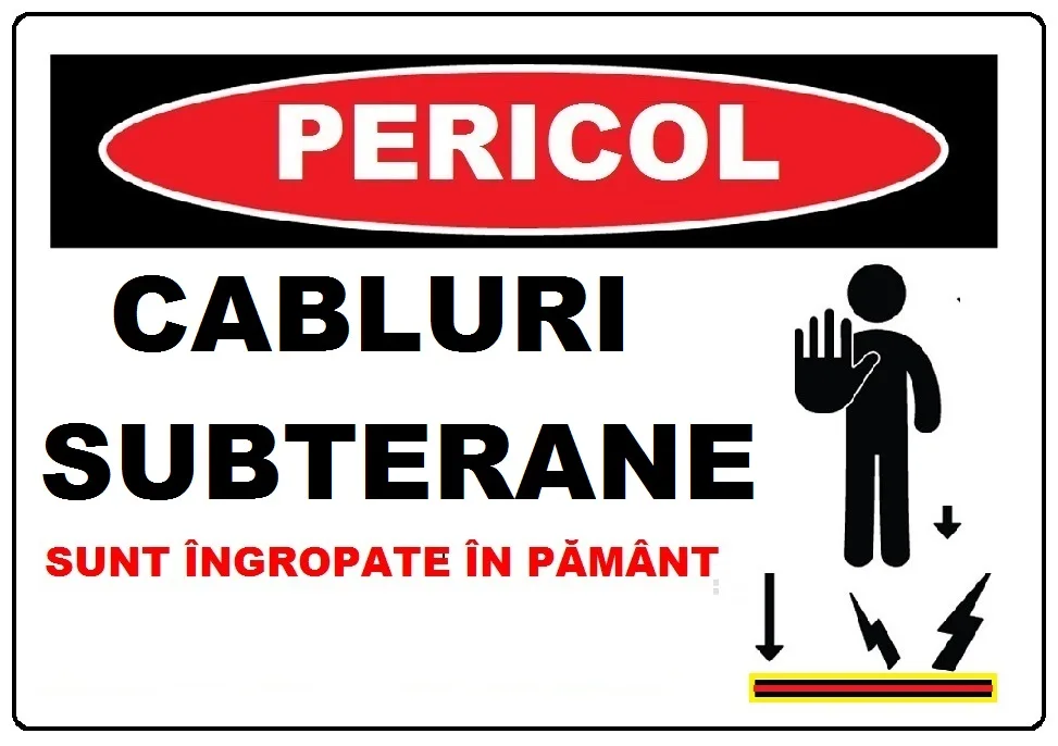 Placuta cabluri subterane sunt ingropate in pamant