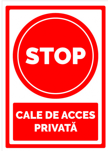 Stop cale de acces privat