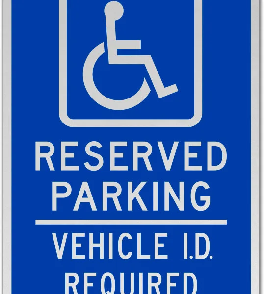 Reserved Vehicle ID Required Sign