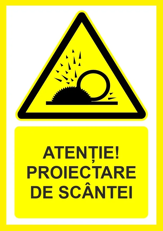 Placuta atentie proiectare de scantei