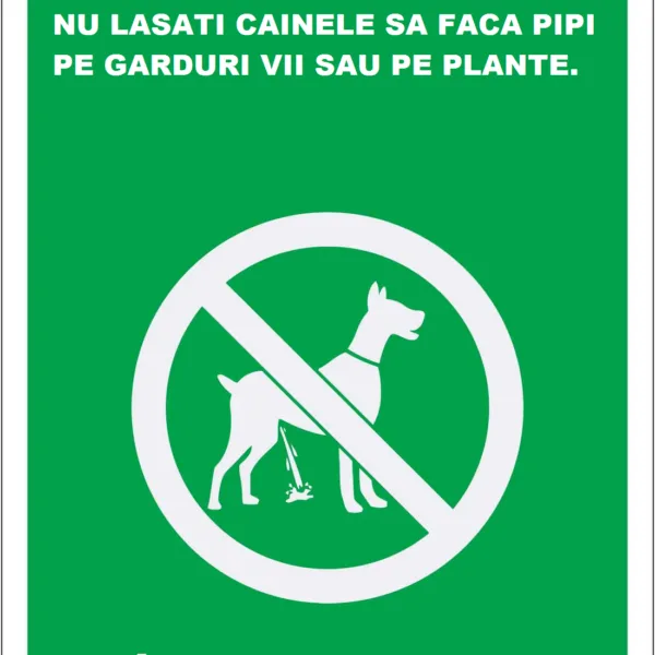 Placuta pentru parcuri interzis la caine sa faca nevoile