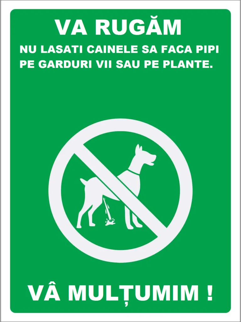 Placuta pentru parcuri  interzis la caine sa faca nevoile