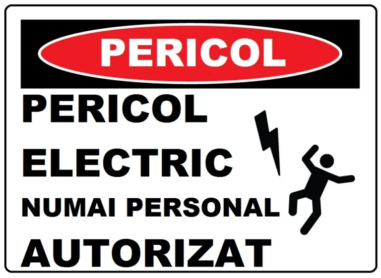 Placuta pericol electric numai personal autorizat