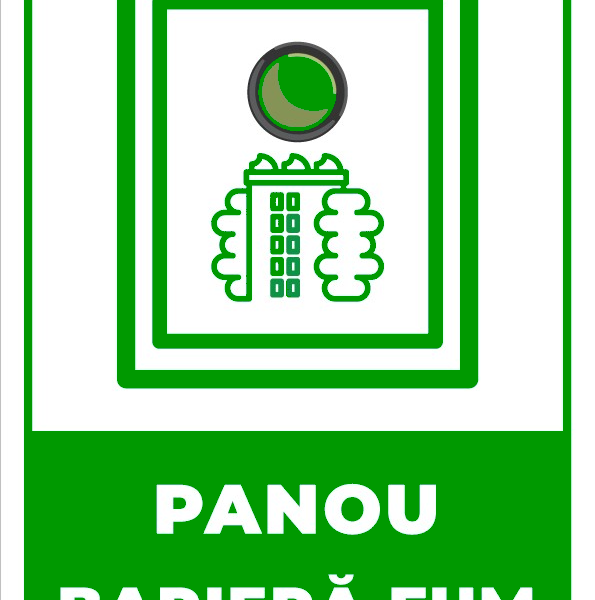 Semn de panou bariera fum
