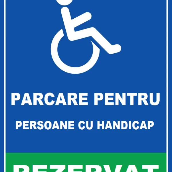 Placuta reflectorizanta parcare pentru persoana cu handicap rezervat
