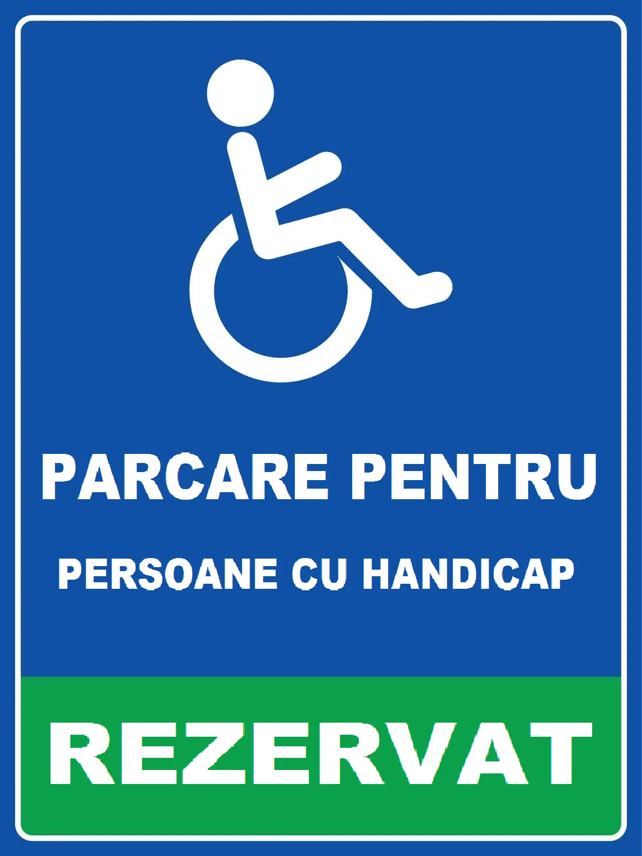 Placuta reflectorizanta parcare pentru persoana cu handicap rezervat