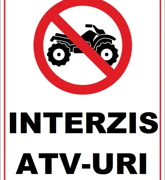 Placuta interzis atv-uri