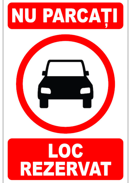 Indicator Nu Parcați - Plăcuță Parcare Auto Personalizată