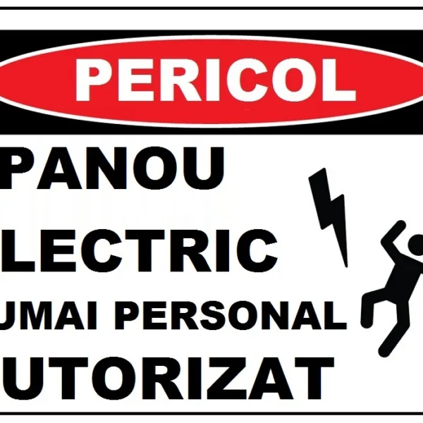 Placuta pentru panou electric numai personal autorizat