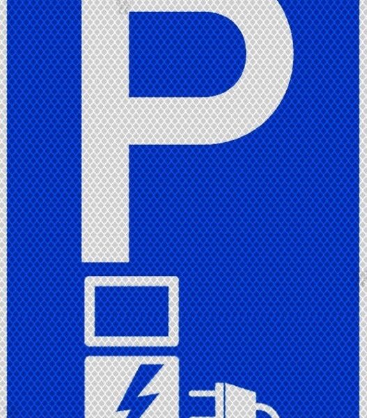Semn de parcare numai pentru mașini electrice