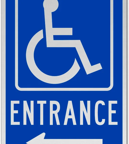 Plăcuță Acces Persoane cu Handicap - Soluția Profesională pentru Intrări