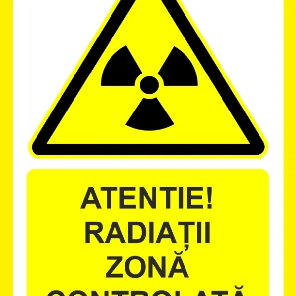 Placuta atentie radiatii zona controlata