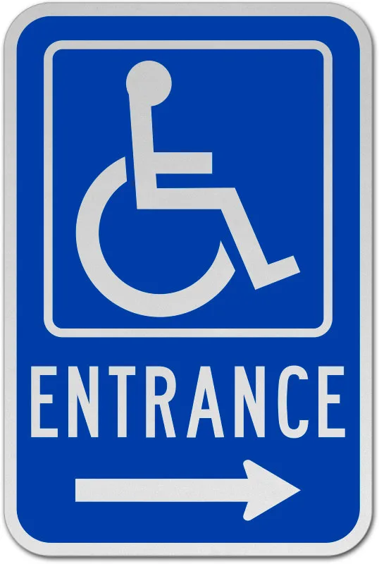Semn de Acces pentru Persoane cu Handicap - Conform Legislației și Vizibilitate Maximă