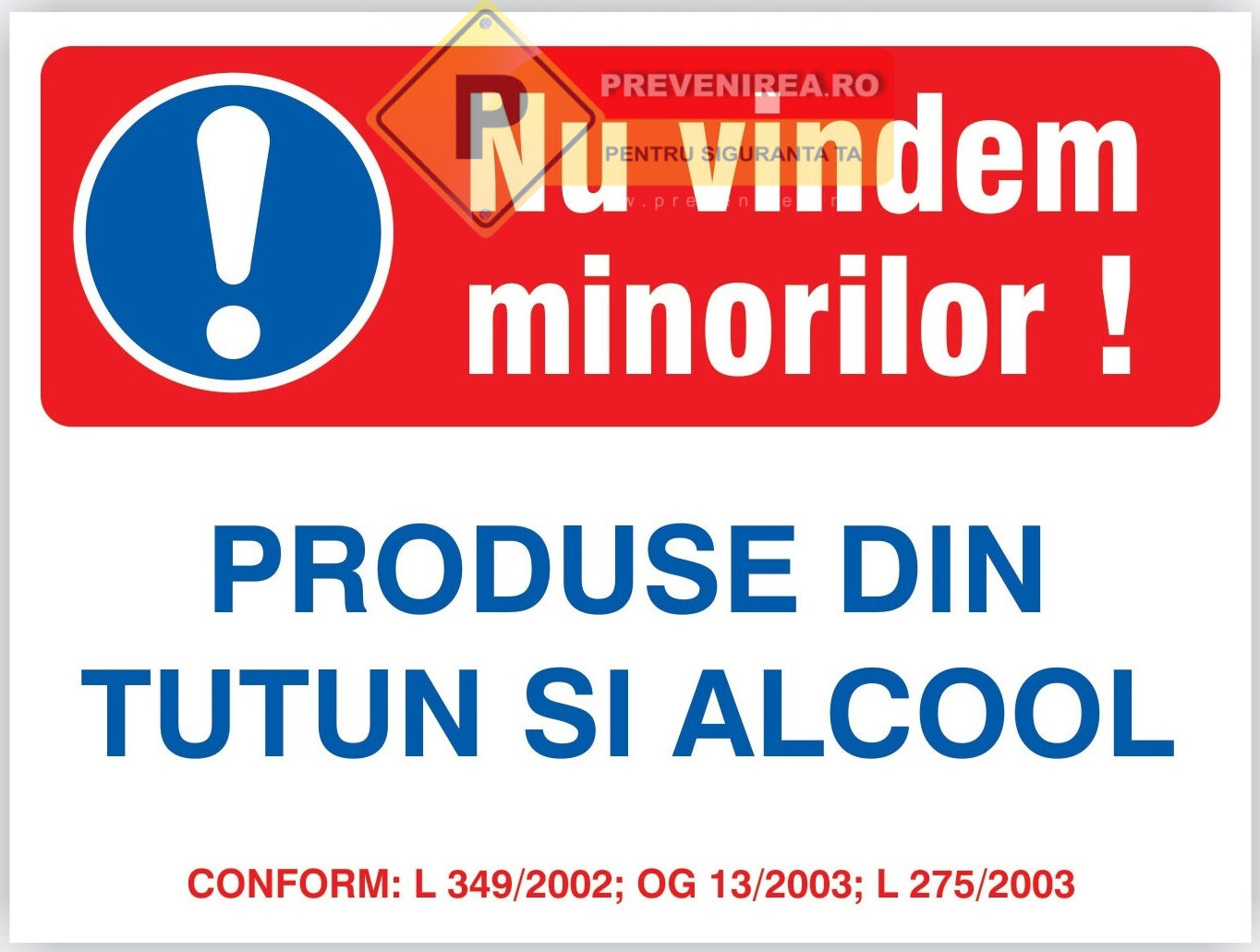 Semn pentru tutun si alcool